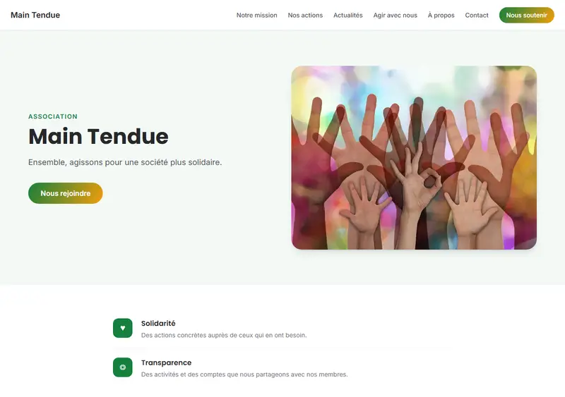 Modèle de site association & ong