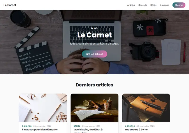 Modèle de site blog