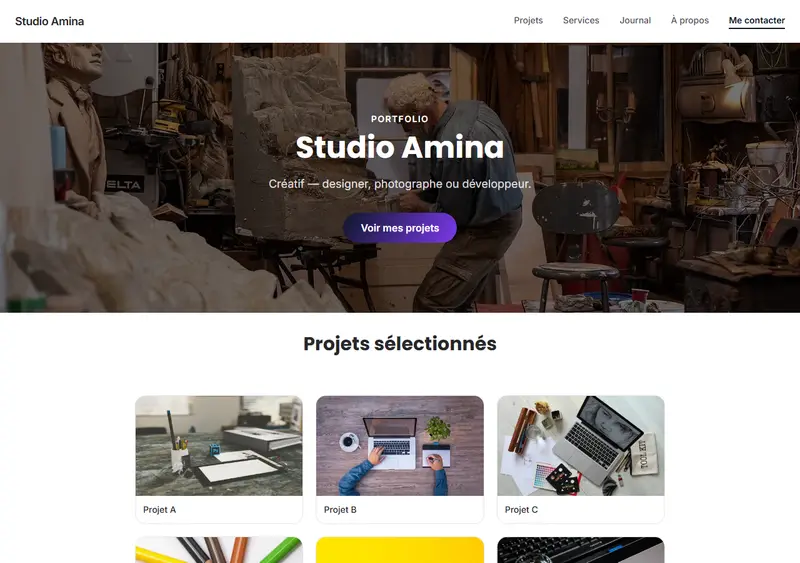 Modèle de site portfolio