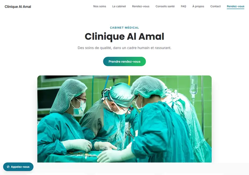 Modèle de site santé & médical